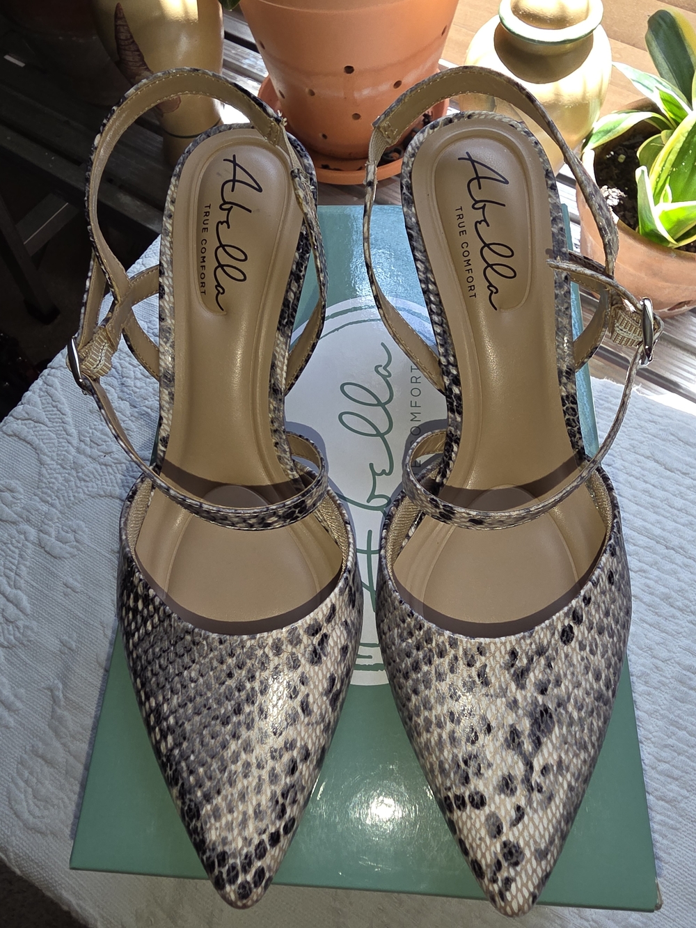 Abella Snake-Print Pumps